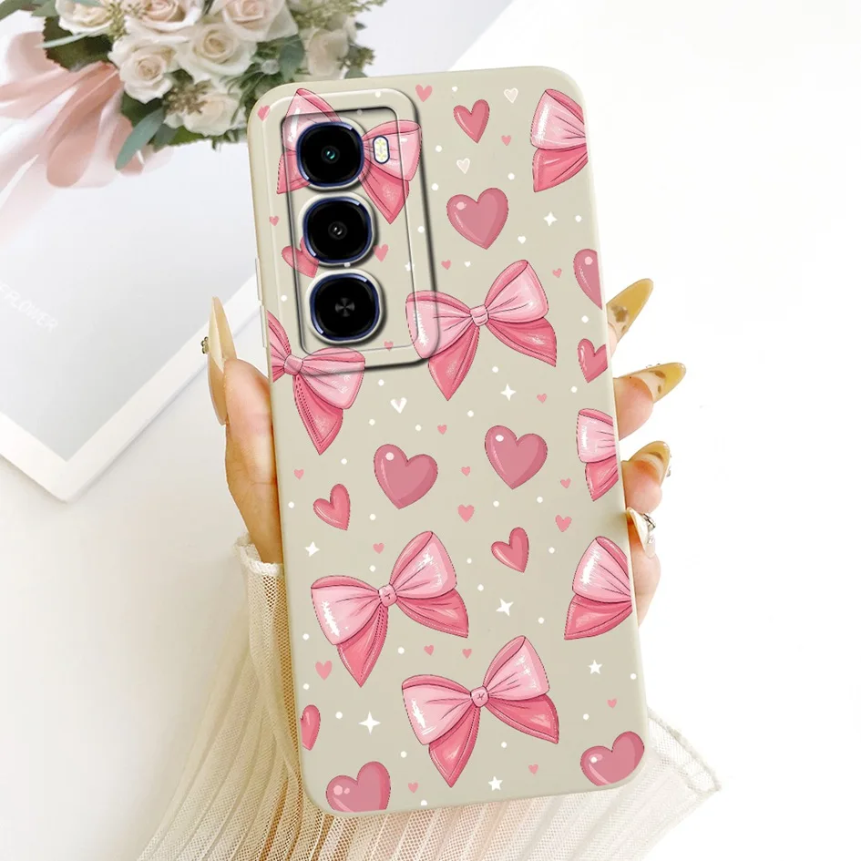 Stylish Flower Soft Liquid Silicone Phone Case Cover