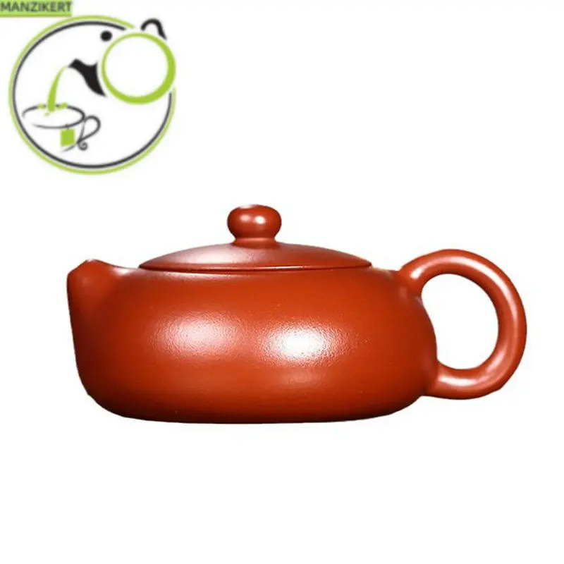 

130ml Yixing Purple Clay Teapot Master Handmade Bian Xi Shi Tea Pot Raw Ore Dahongpao Beauty Kettle Chinese Zisha Tea Set