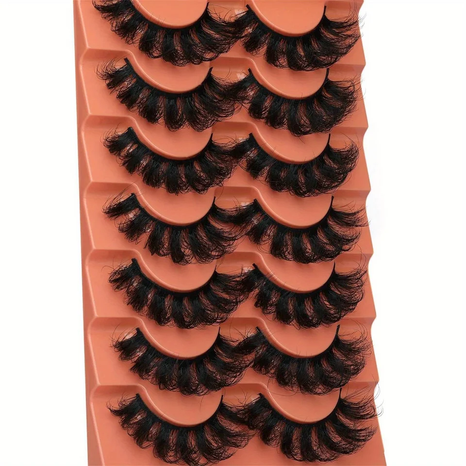 Fluffy 8D Volume Curly False Eyelashes Set