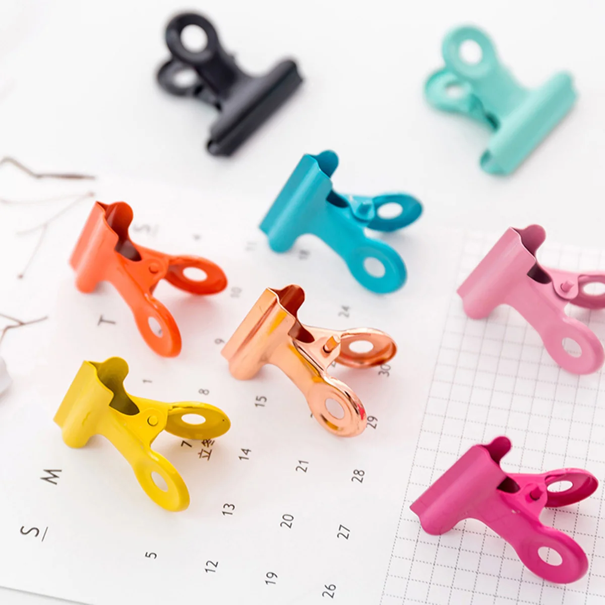 

Receipt Clip Candy Color Invoice Clip Simple Organizer Clip for Home Office School Supplies