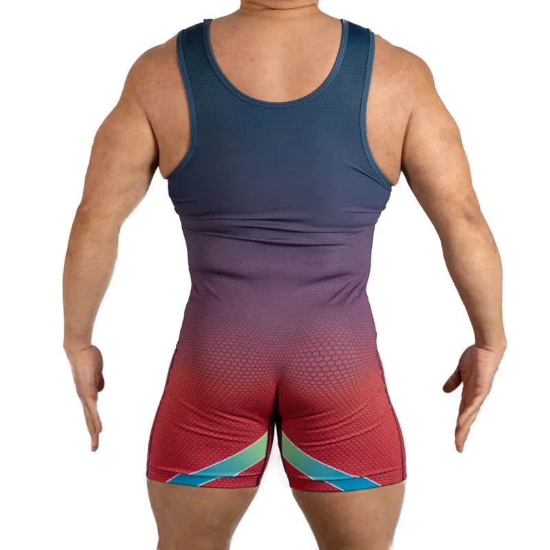 Sports Suit Wrestling Singlets Triathlon Bodysuit WWE Gym Breathable Swimwear Marathon Running PowerLifting