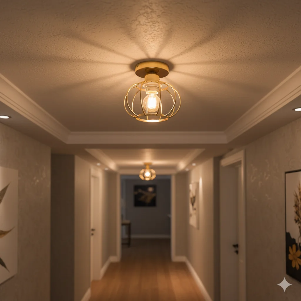 Modern Iron Aisle Ceiling Lights Shade Industrial Nordic Vintage Balcony Kitchen Decor Ceiling Lamp Entrance Lighting Luminaire