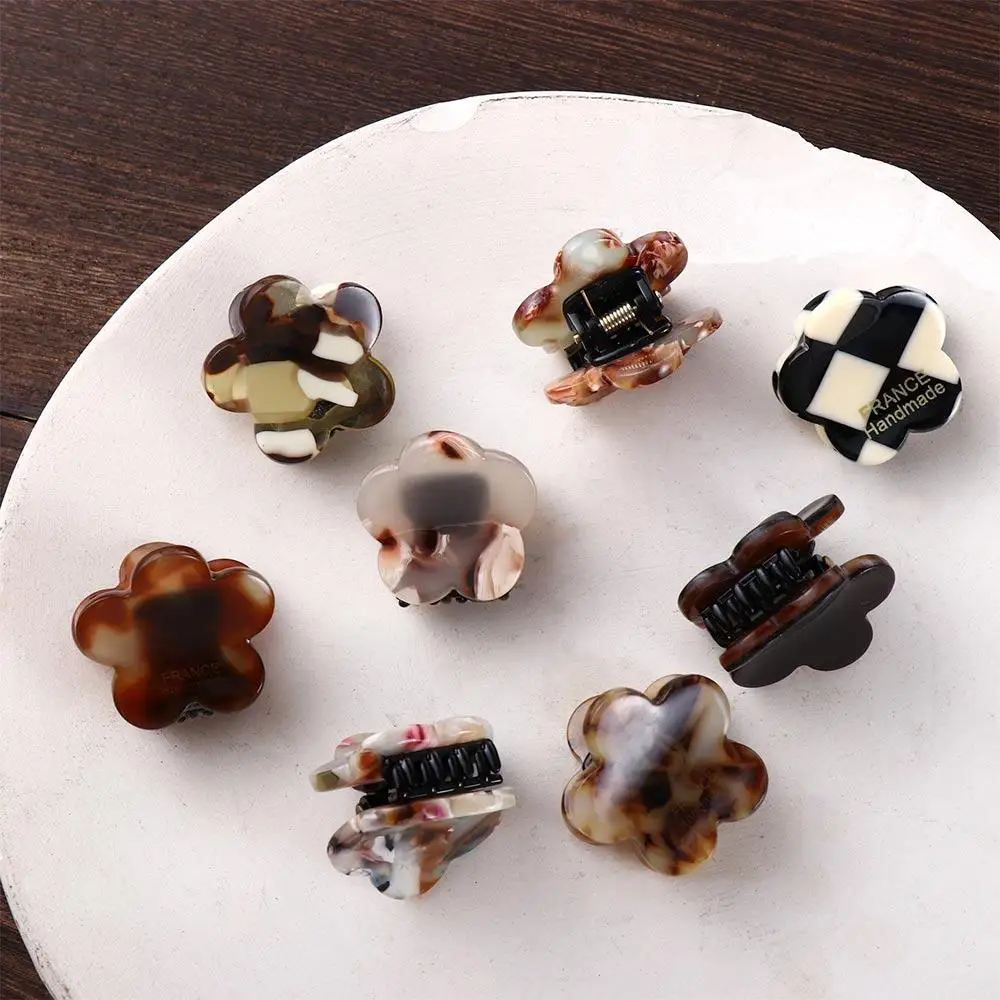 

Child Hairpin Acetate Small Hair Claw Flower Hairpin Flower Hair Catch Clip Korean Style Barrette Women Hair Accessories