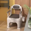 AntiSlip Adjustable Toilet Chair  SeniorFriendly Movable Settee, Enhanced Comfort with Armrest Support, Bathroom Safety 1
