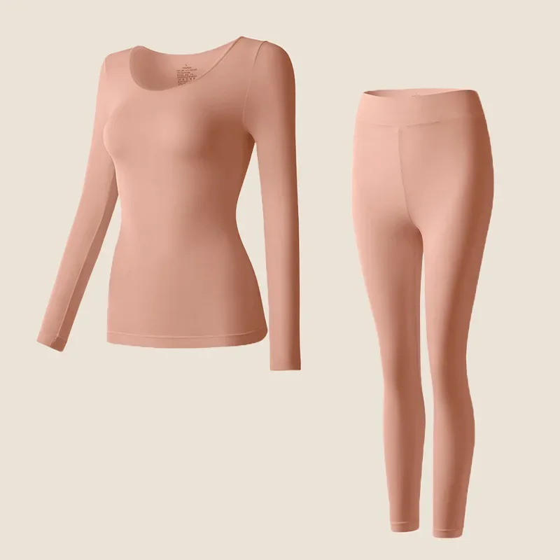 Women's Thermal Underwear Set Woman 2 Pieces Seamless Long Highly Elastic Autumn Winter Thermal Set For Women thermal shirt