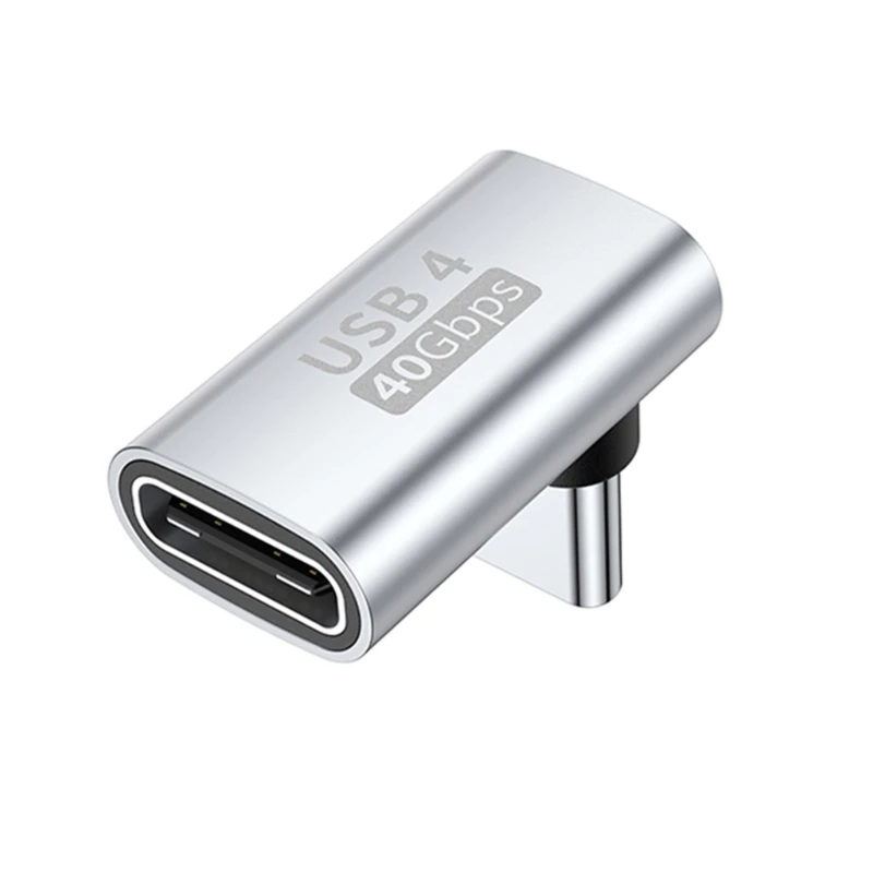 90도 USB 유형 C 암 USB C 수 40Gbps 데이터 전송 충전 어댑터