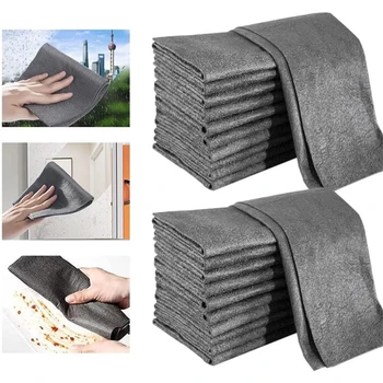 5pcs Magic Cloth Glass Cloth No Trace No Watermark Cleaning Cloth Cleaning Tool Microfiber Rag Quickly Clean Towels Scouring Pad