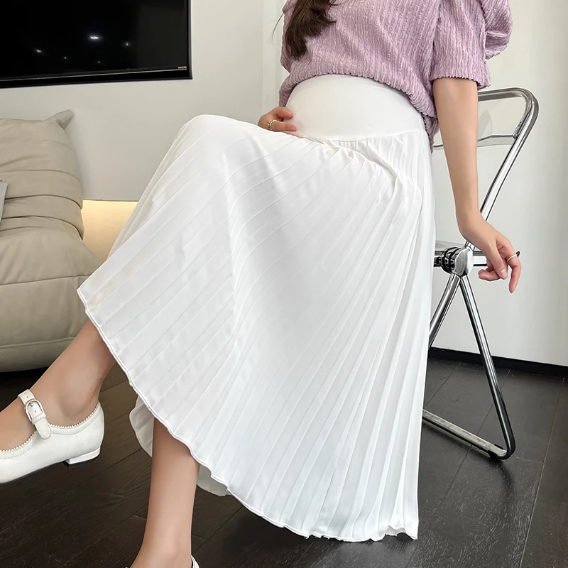 Pregnant women skirts in the summer of thin type of skirt leisure loose the a-line skirt tall waist abdomen dress fashionable