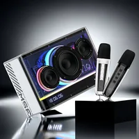 High-ended JK-06 Desktop bluetooth speaker RGB cold light wireless high quality bass sound battery Handheld Wireless Microphone 1