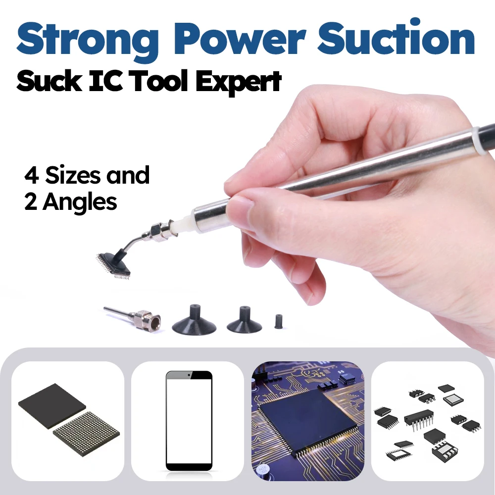 WEP 948-II Suction Tin Soldering Station 4 in 1 Sucker Tools Solder Iron Hot Air Gun BGA Rework Station 5