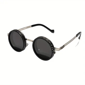 ND2-400 9 Level Manual Adjustable Dimming Polarized Sunglasses Men Women Fishing Punk Round Glasses Driving Eyeglasses ND Filter 2