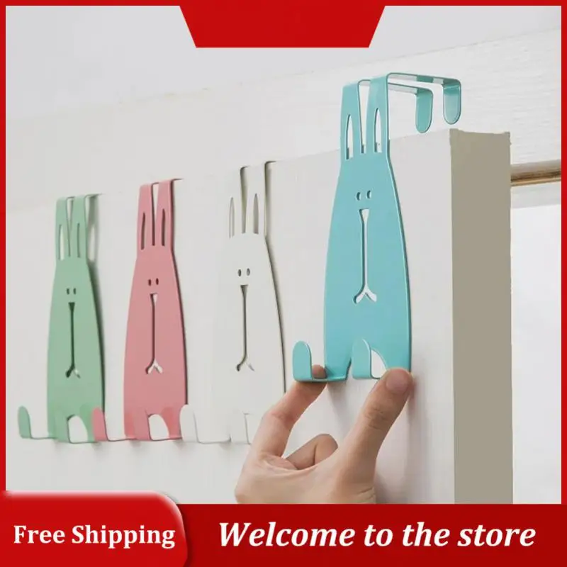 Convenient Cartoon Rabbit Door Back Hook Coat Hook Punch Free Durable Bedroom Kitchen Wardrobe Wall Hanger Not Damage Door