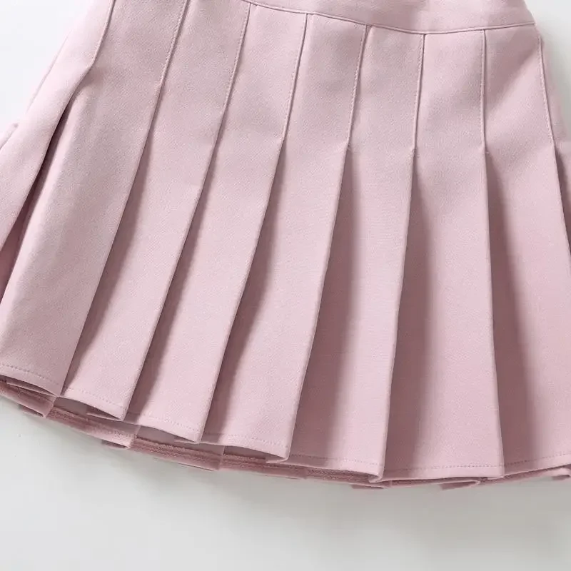 Children Summer Skirts Girls Mini Skirts Vintage Pleated Skirt Korean Tennis Short Student Uniform Skirts Harajuku Kawaii Skirt 5
