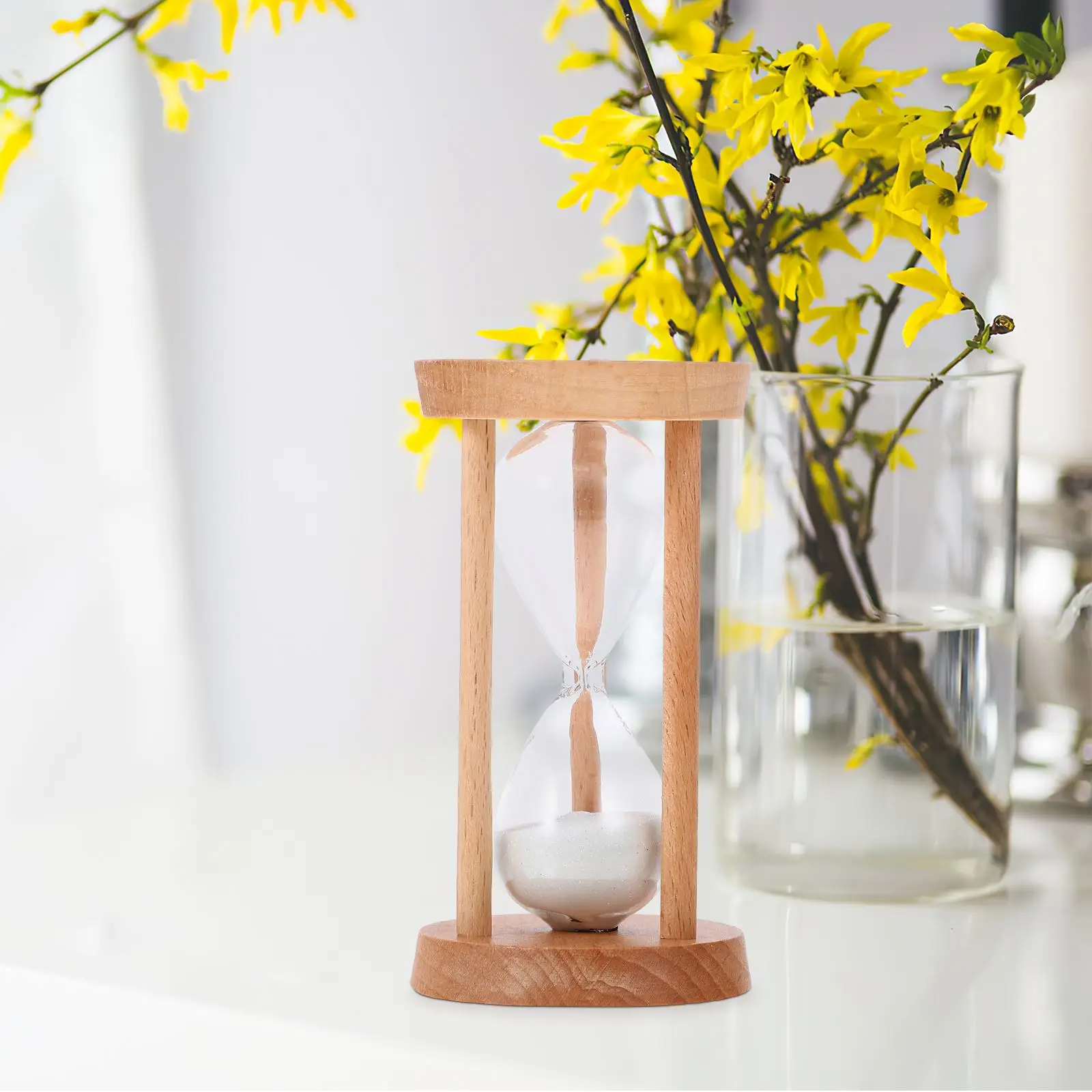 5 Minutes Wooden Hourglass Timer Home Living Room Desktop Decoration Children Birthday Gift Portable Sand Clock Hourglass Home
