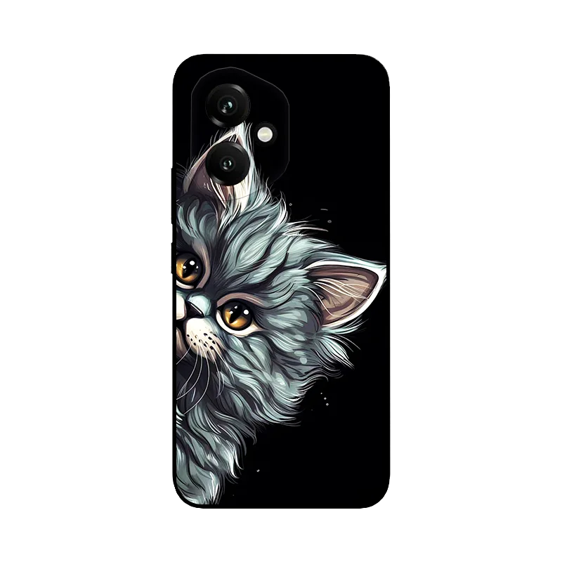 Cute Cat Soft TPU Silicone Protective Phone Case - Durable Back Cover in a Playful Design