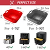 Large Air Fryer Silicone Basket Tray Pot Square Non-stick Airfryer Baking Mold Liner Bpa Free Kitchen Cooking Accessories 4