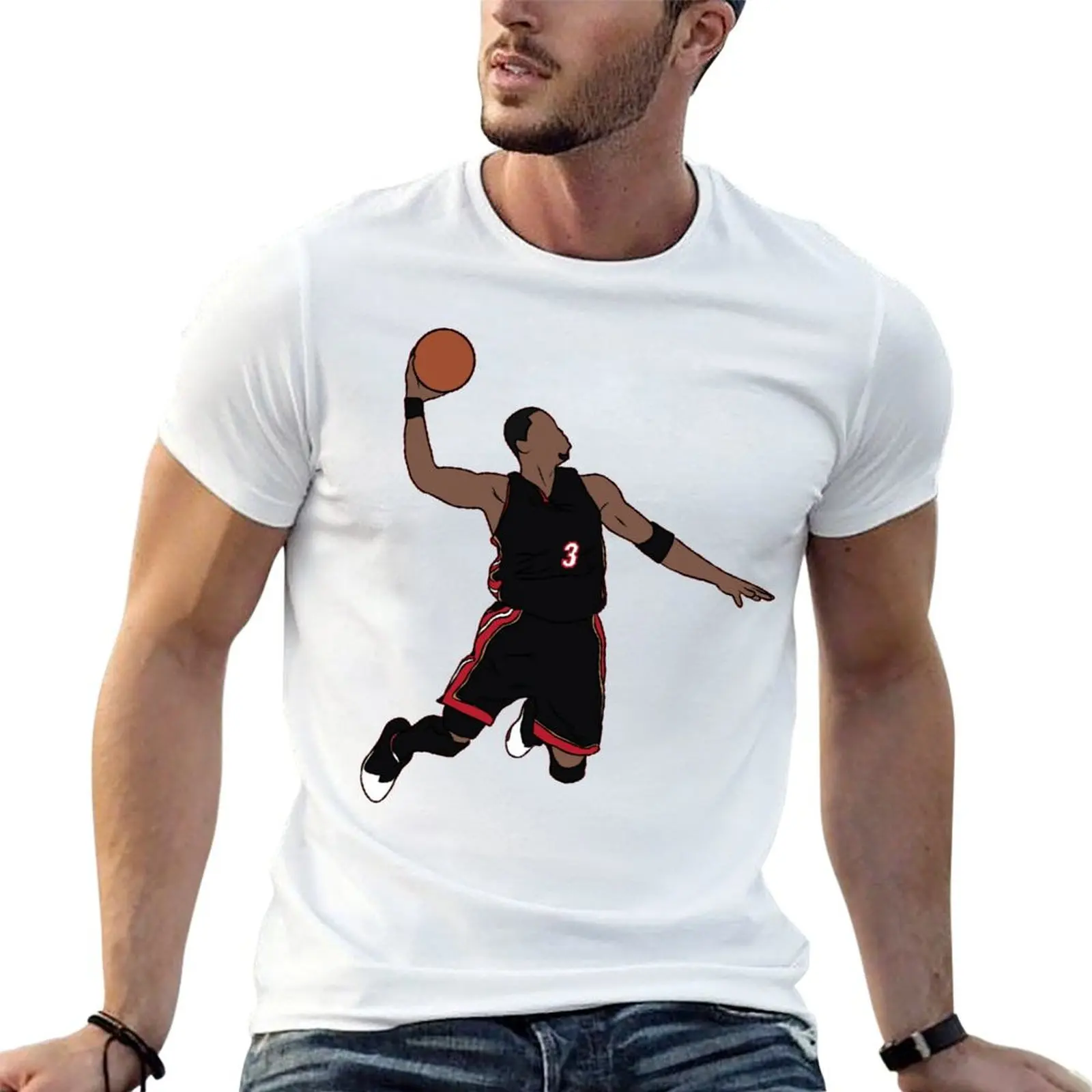 Girocollo Dwyaneer E Wade D-Wade Wow 2023 Basket Stars (5) T-Shirt Sport T-Shirt Graphic Cool Joke Fitness Eur Size