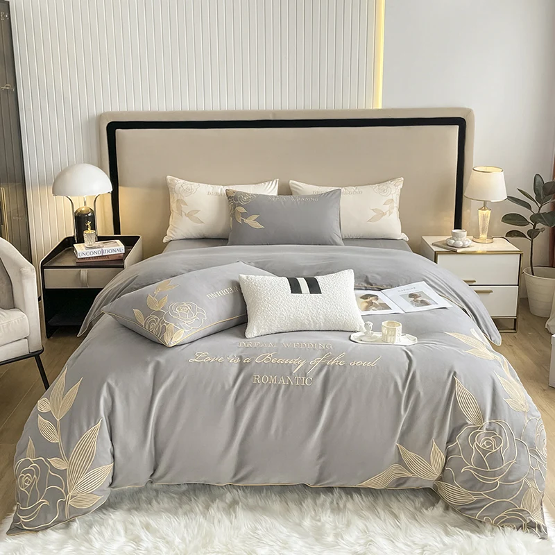 Thicken Fabric Bedding Set High Quality Cotton Soft Duvet Cover Quilt