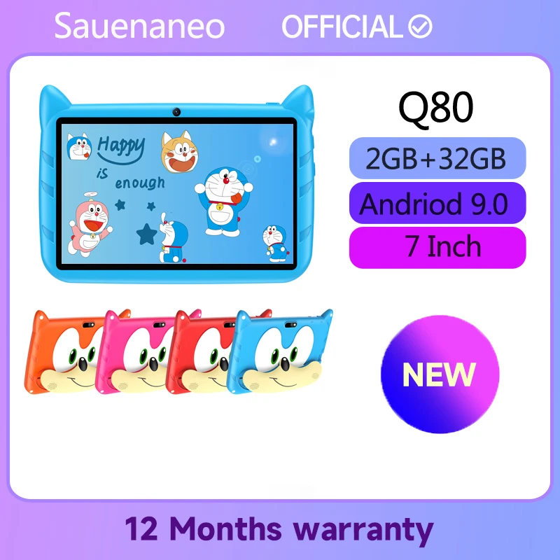 Q80 Sauenane Cheap Kids Tablet 7 Pollici A Buon Mercato Quad Core Android 9.0 Regalo Per Bambini 5G Wifi Tablet Pc 2Gb/32Gb Tab