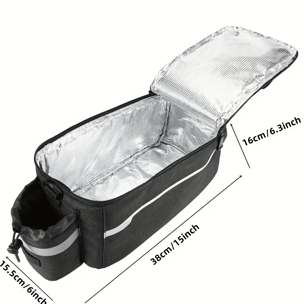 Rear rack trunk bag easy installation straps