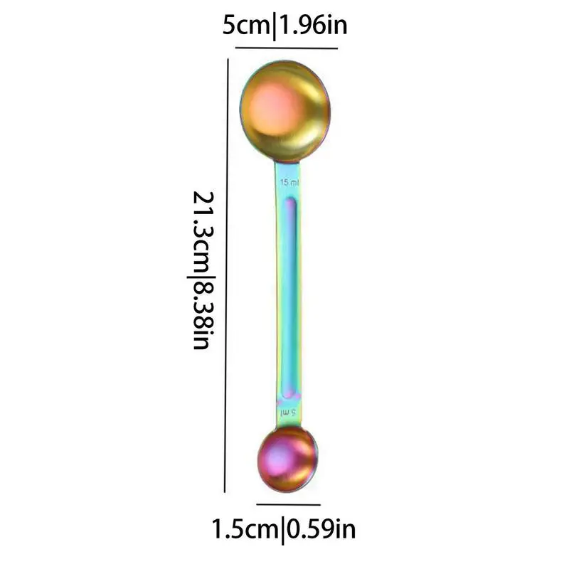 Coffee Scoop Tea Measuring Spoon Double End Sugar Spoon Tablespoon Stainless Steel Kitchen tool