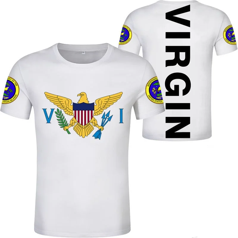 Virgin Island T Shirt Nome Numero Vir T-Shirt Foto Vestiti Stampa Fai Da Te Gratuito Su Misura Non Sbiadisce Non Incrinato Tshirt Jersey Casual