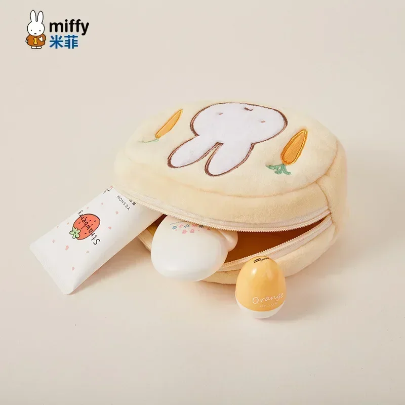 Miffys Embroidery Anime Cartoon Plush Rabbit Zipper Zero Wallet Storage Bag Makeup Carrying Bag Portable Kawaii Gift plush toys,plush coin purse,wallet keychains
