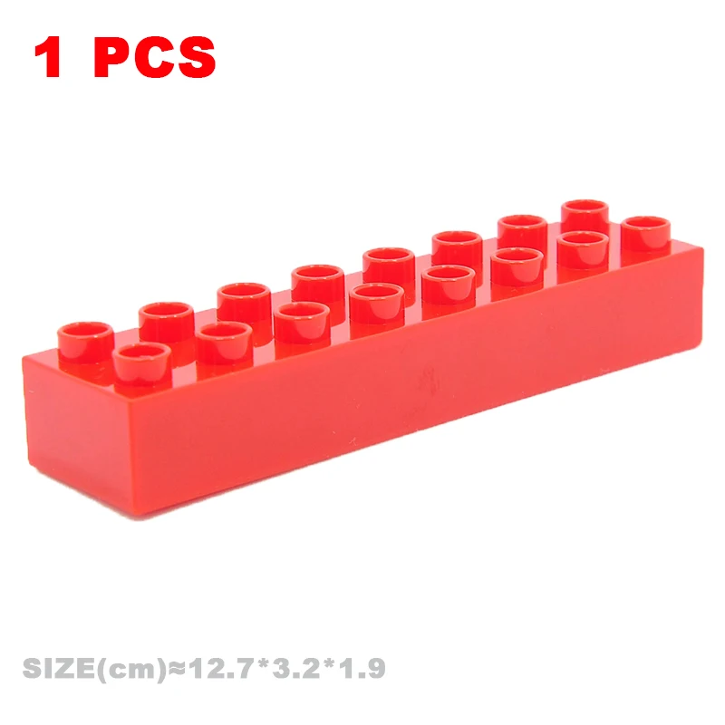 MOC Big Building Blocks Compatible With Duploes Base Bricks Thick Thin Square Assemble Children's DIY Educational Creative Toys 5