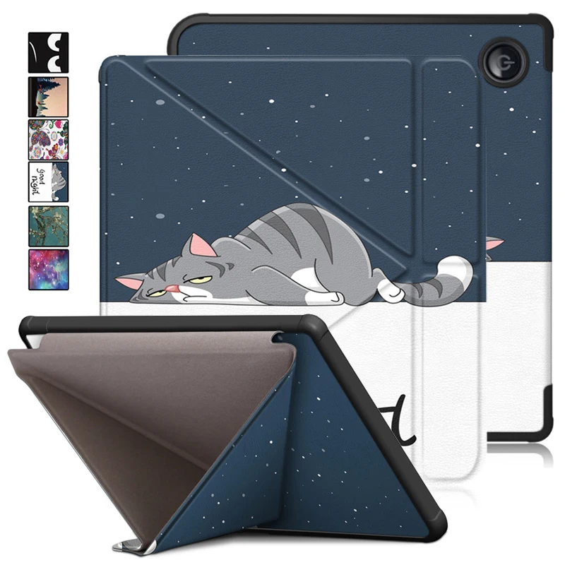 Per Kobo Salvia Sleepcover 8 Pollici Custodia In Pelle Verniciata Carina Per Kobo Salvia Cover Fold Stand Coque Per Kobo Salvia Case Funda 2021