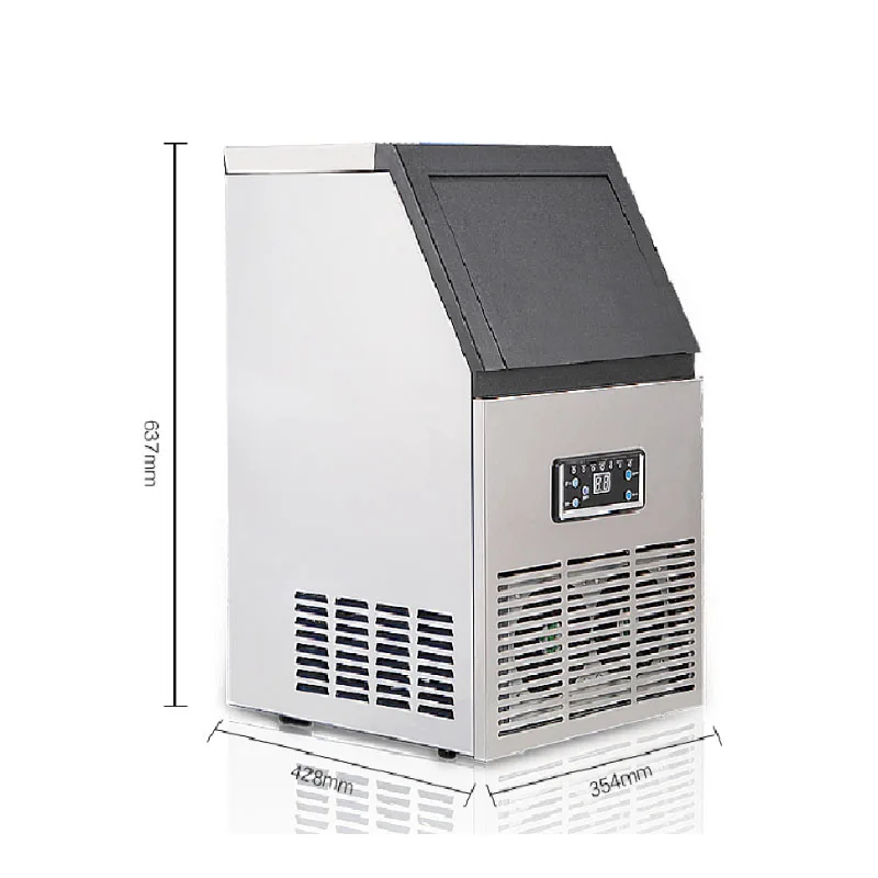 50KG Ice Machine Commercial Milk Tea Shop Bar Automatic Cube Maker 220V  110V - AliExpress