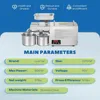 1500W Oil Press Machine Automatic Oil Extractor Organic Oil Expeller (Cold/Hot Press, Digital Display & Temperature Control 5