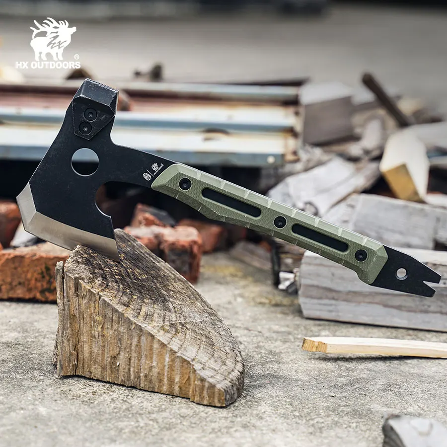 HX OUTDOORS Tactical Survival Axe ,Multi Tool Emergency Gear Tourist AX Tactical Axe Portable Tomahawk Wild Camping Hatchet Tool 3