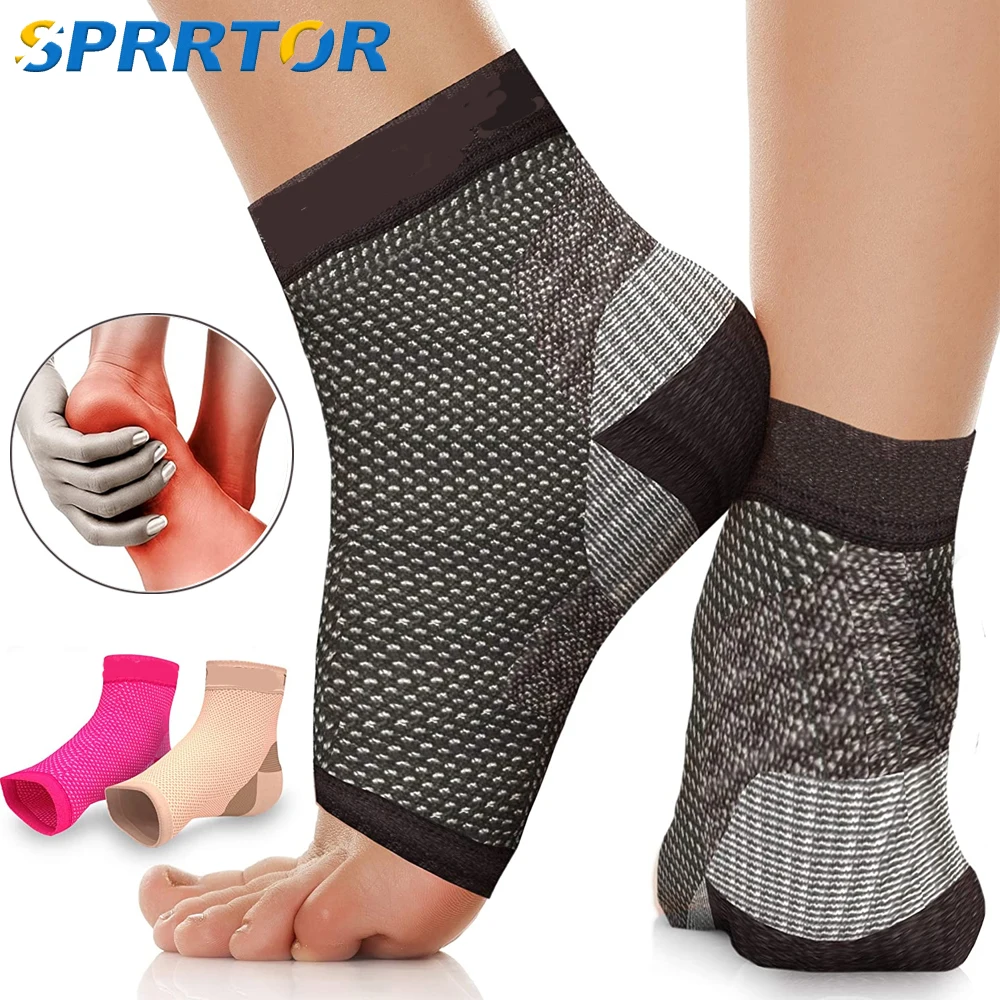 

1Pair Sport Plantar Fasciitis Socks- Ankle Compression Sleeve,Toeless Compression Socks for Foot Pain Relief,Ankle Swelling