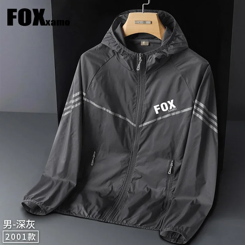 Foxxamo 여성용 사이클링 야외 아이스 실크 자외선 차단 의류, 남성 커플 스킨 의류, 여름 자외선 차단