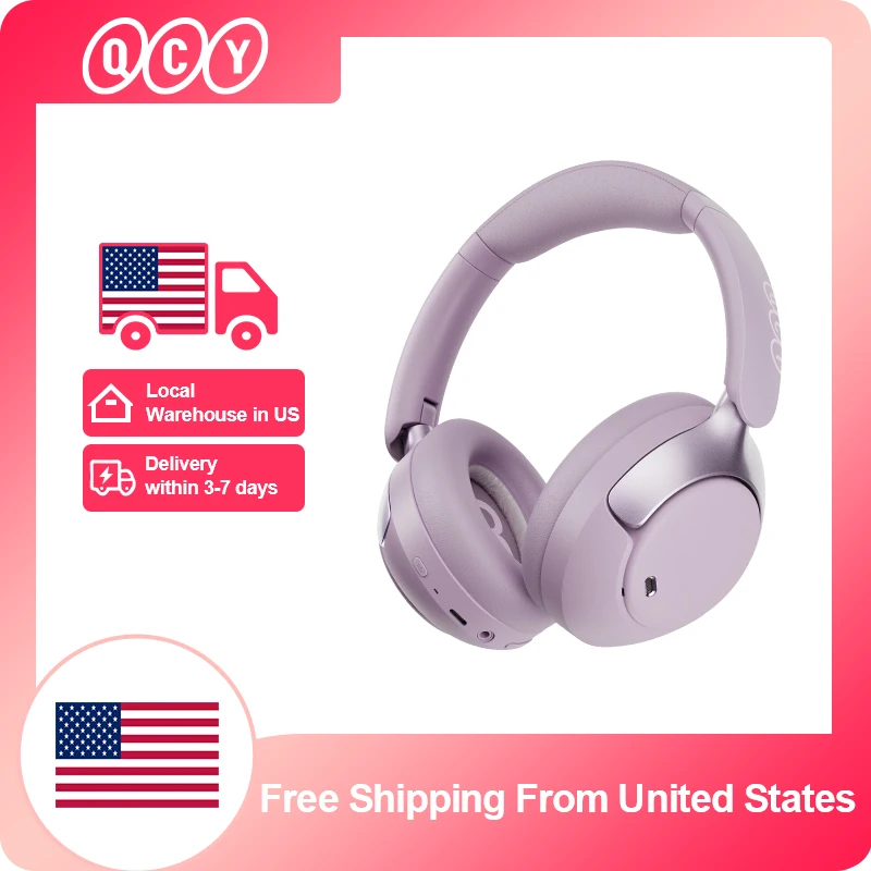 QCY H3 Pro ANC Wireless Headphone Hi-Res Spatial Audio Earphone with LDAC 50dB Noise Canceling Over Ear Headset Dual Connection QCY H3 Pro ANC Wireless Headphone Hi-Res Spatial Audio Earphone with LDAC 50dB Noise Canceling Over Ear Headset Dual Connection