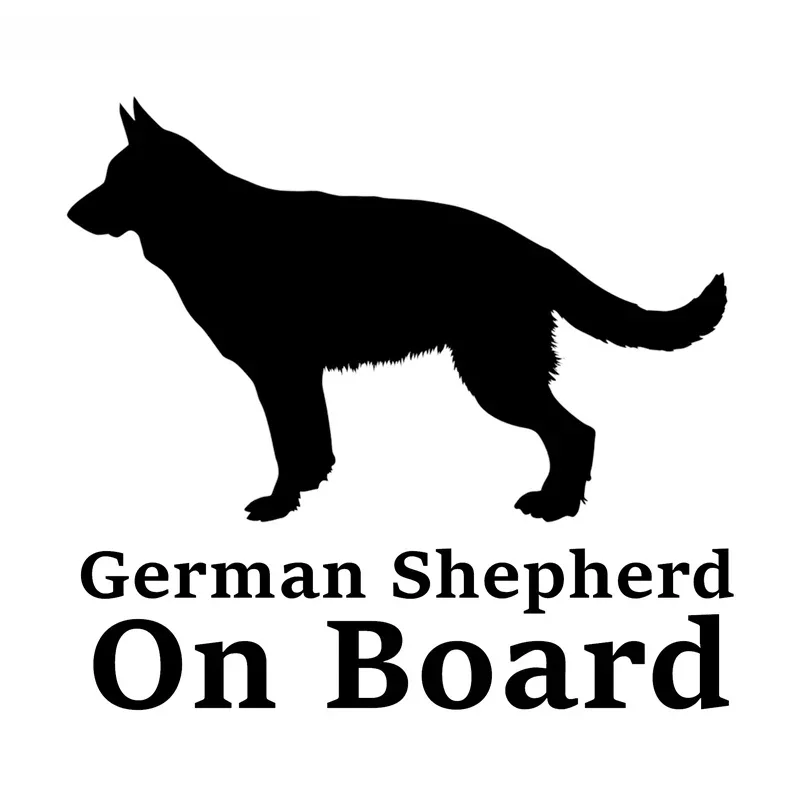 

German Shepherd on Board Car Sticker Creative Auto Stickers Motorcycles Accessories Vinyl for KIA RV Nissan,15cm*16cm