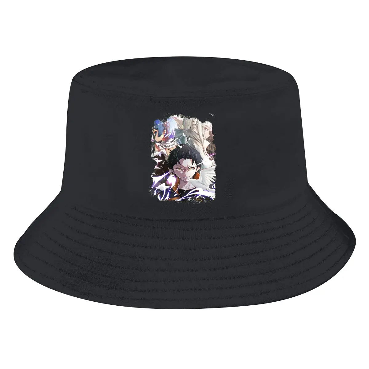 

Roles Bucket Hat Anime ReZERO Starting Life In Another World Fashion New Women Men Cool Lady Panama Fisherman Sun Cap Women Men