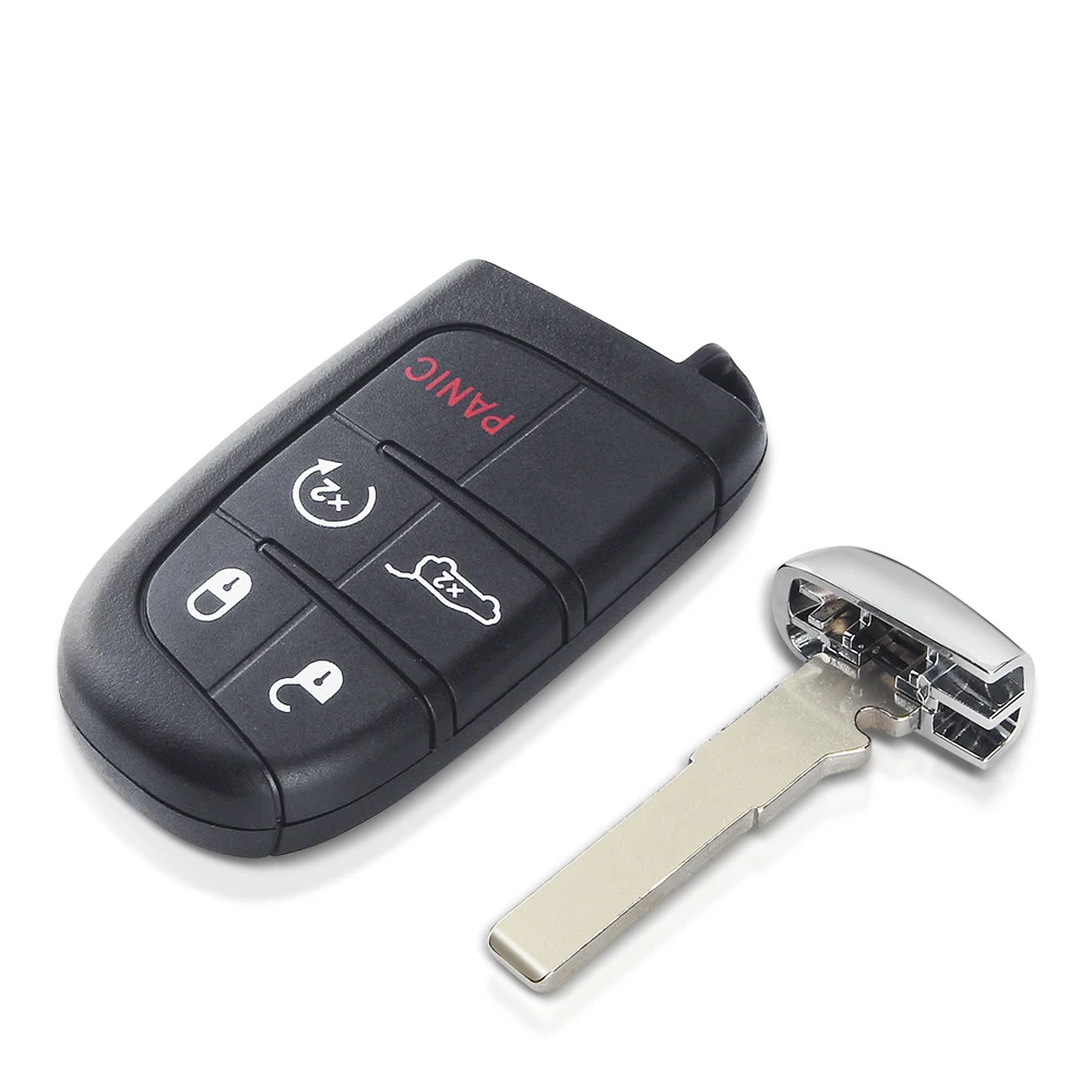 ontto Protezione per chiave elettronica per Jeep a 5 pulsanti, custodia per chiave auto intelligente per Grand Cherokee Renegade, custodia in TPU per