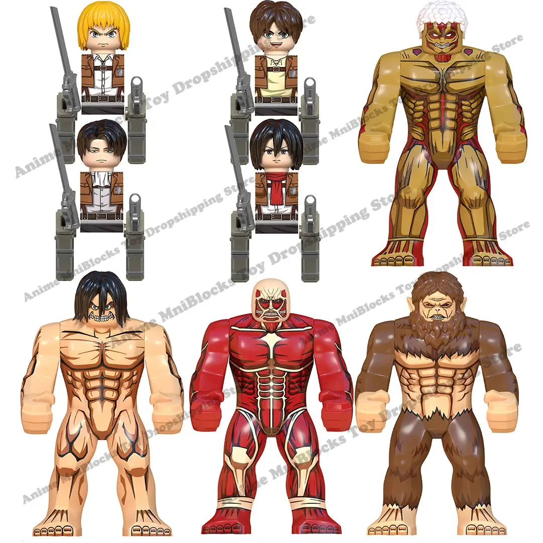 

WM Blocks WM6148 WM6165 Attack on Titan Anime Bricks Mini Action Toy Figures Building Blocks Erem Jaeger Armin Levi Mikasa Doll