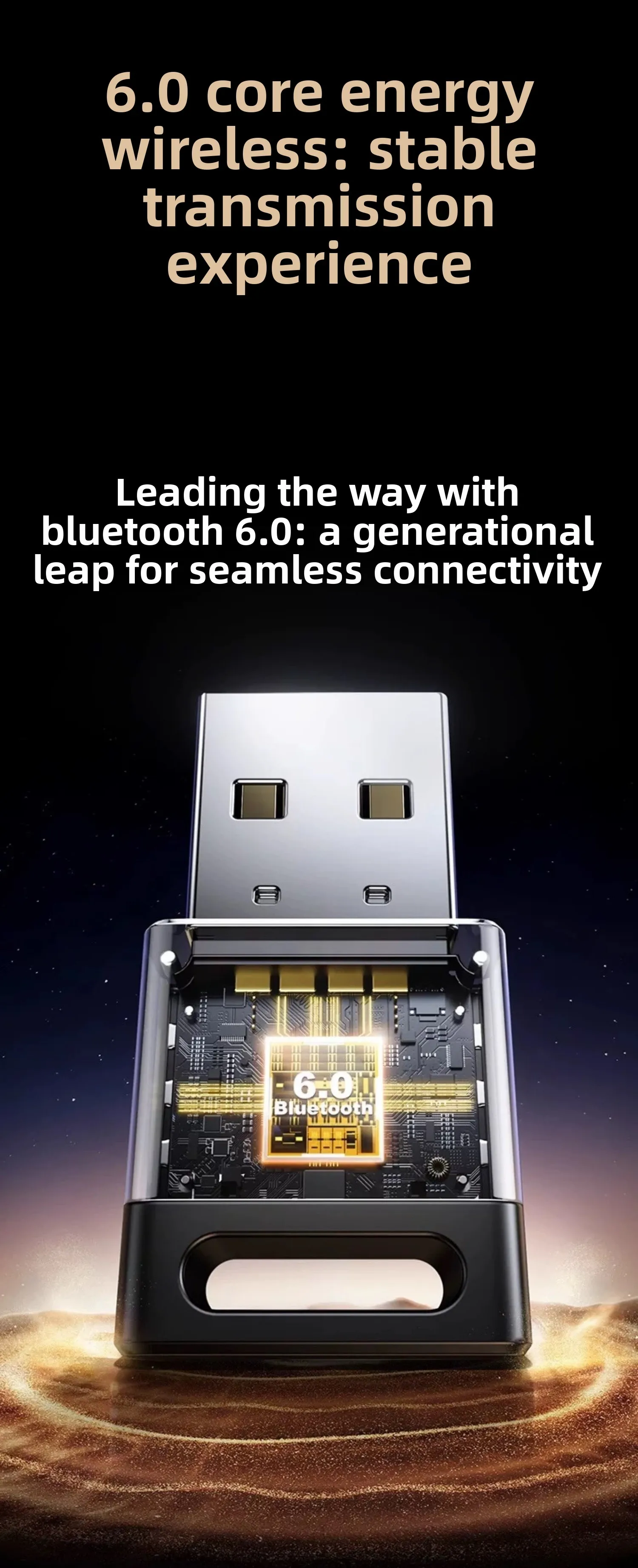UGREEN USB 블루투스 어댑터 6.0 무선 블루투스 송신기 키보드, 마우스, 헤드폰 호환