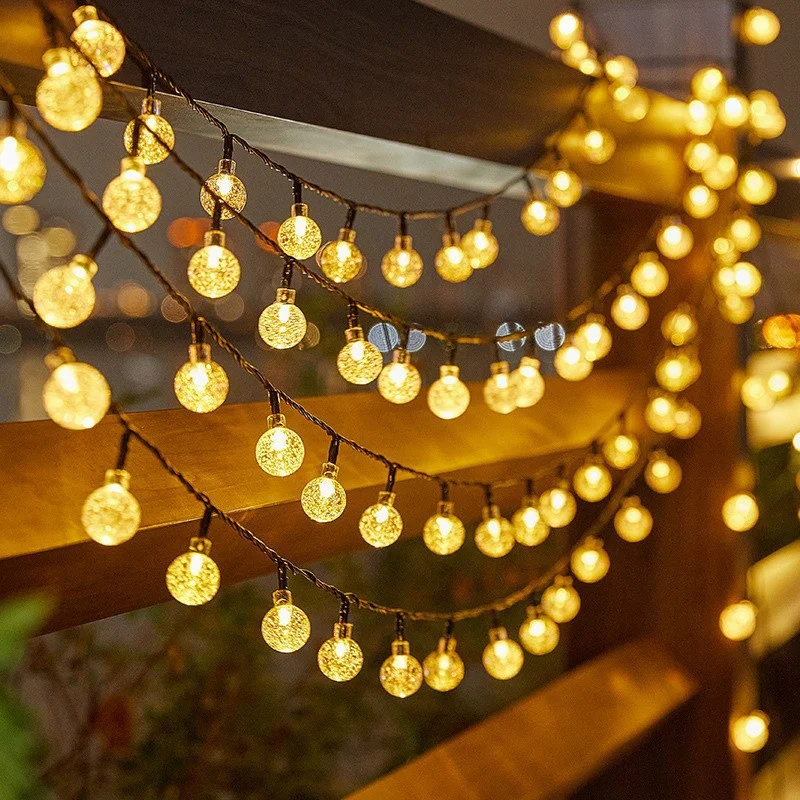 

1.5M/6M Led Fairy String Lights Battery LEDs Crystal Ball Lamp Christmas Lights Garland Indoor for Christmas Wedding Decoration