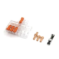 10/50 PCS Mini Fast ตัวเชื่อมต่อสายไฟ Universal Compact Lever Crimp Splitter ตัวนําไฟฟ้า Push-in Home Terminal Block 6