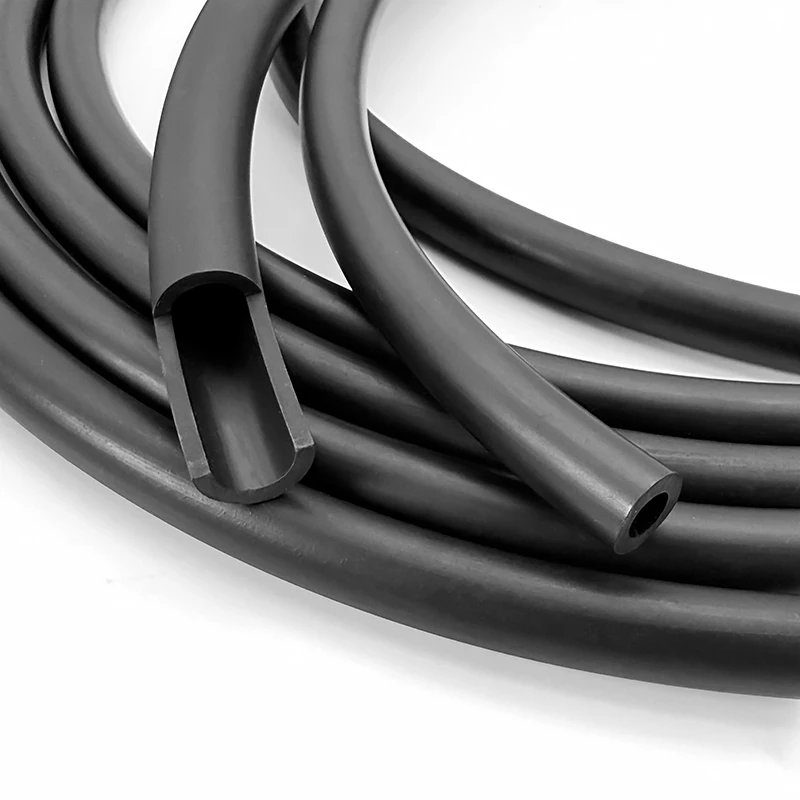 Oil Resistant Flexible Black Rubber Fuel Hose - Durable NBR Tubing