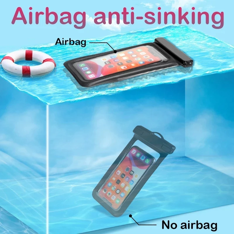 Custodia Impermeabile Galleggiante con Airbag per iPhone, Samsung, Xiaomi, Redmi, Huawei, Google, OPPO, Vivo - Nuova Borsa Galleggiante per Telefono - immagine 4