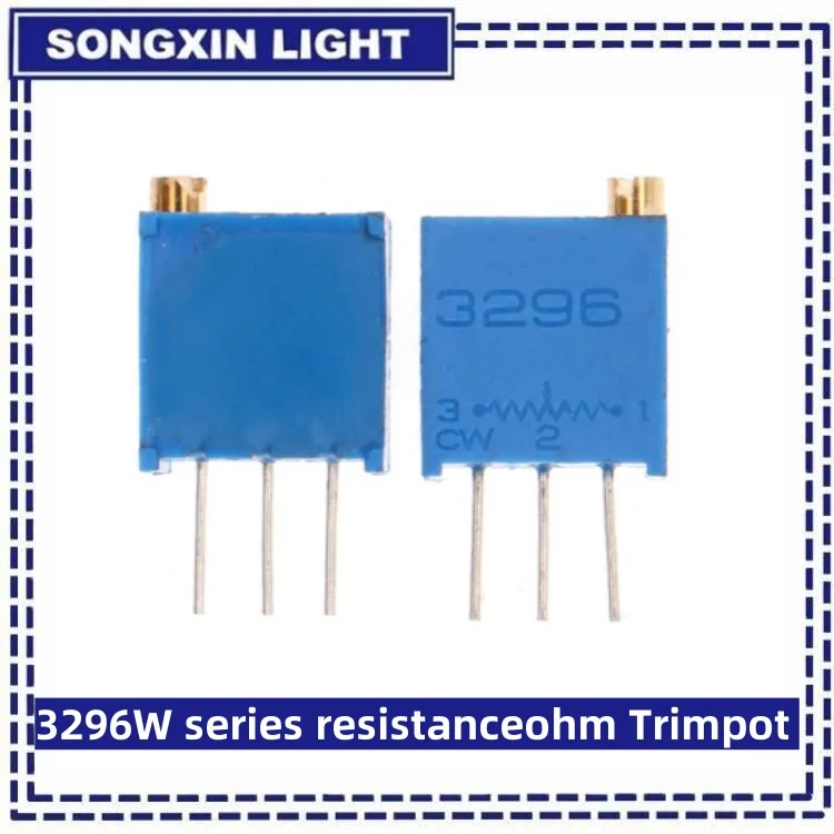 Trimmer Potentiometer 10pcs 3296W 3296 50-1M ohm 103 100R 200R 500R Trimpot Trimmer Potentiometer