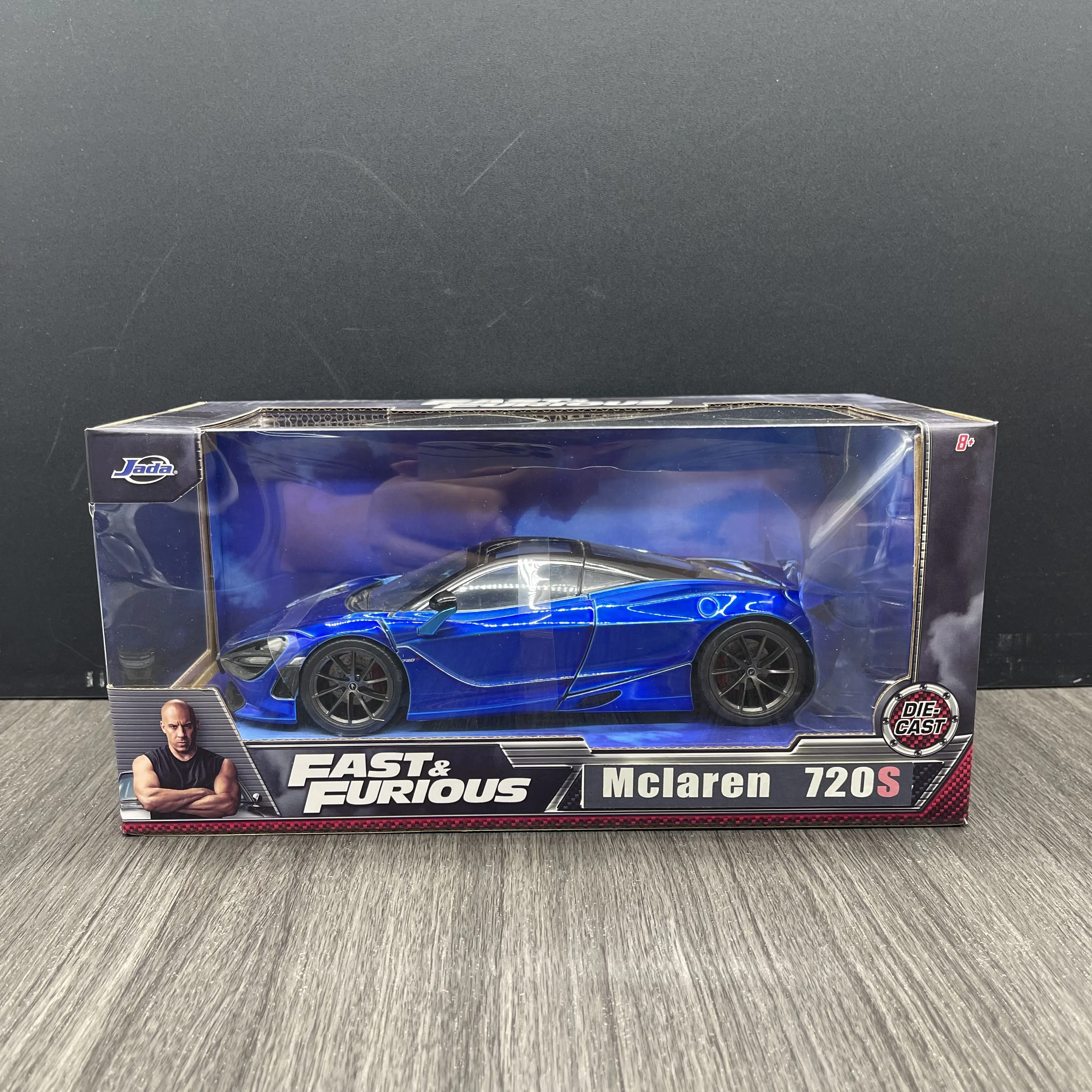 Игрушка Jada McLaren 720S синяя и темно-синяя с черным топом 1/24 литая модель автомобиля игрушки для детей и взрослых