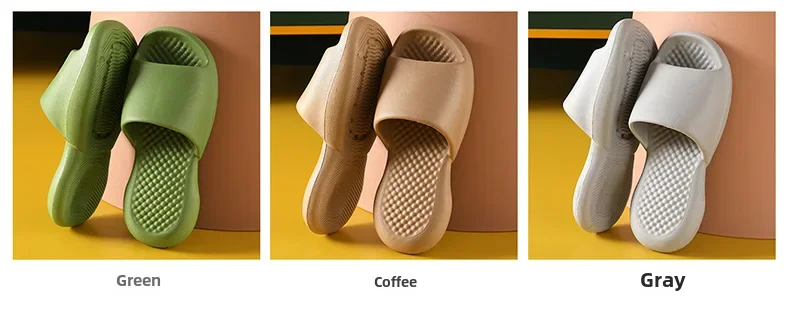 Pantuflas de Verano Eva para Uso Doméstico, Antideslizantes, al por Mayor, para Baño Interior, con Suela Gruesa, Sandalias para Hombre y Mujer, Sensación de Frescura