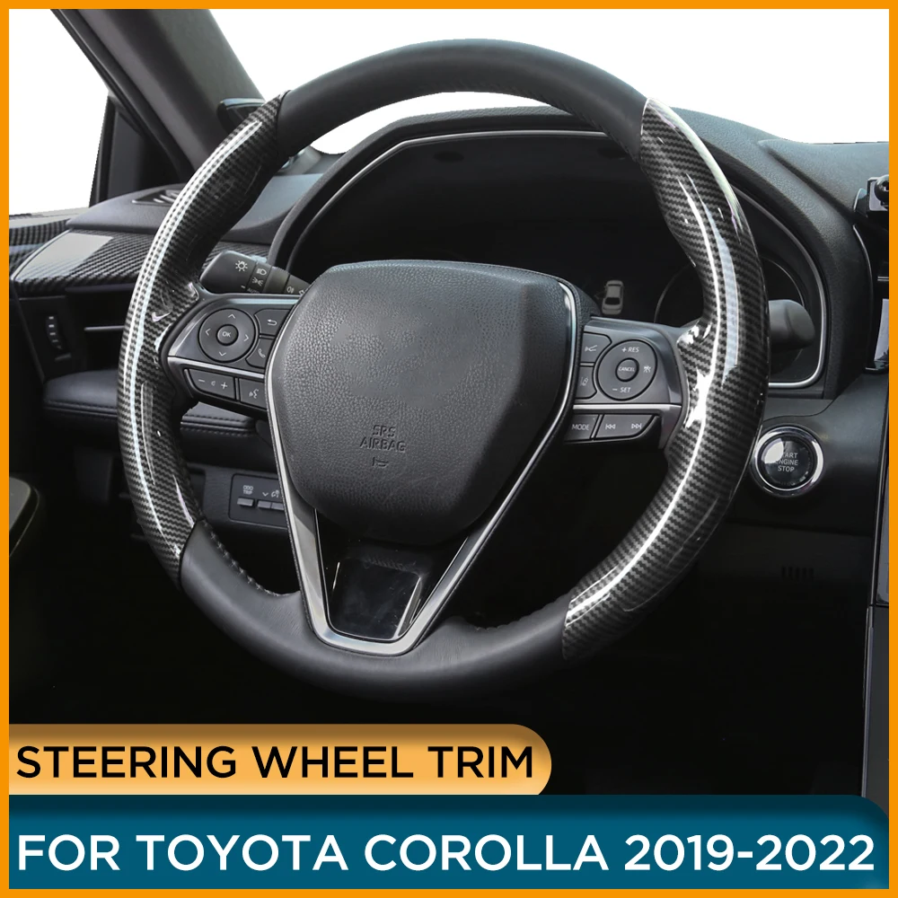 Carbon Line Printing Steering Wheel Cover For Toyota Corolla 2022 2021