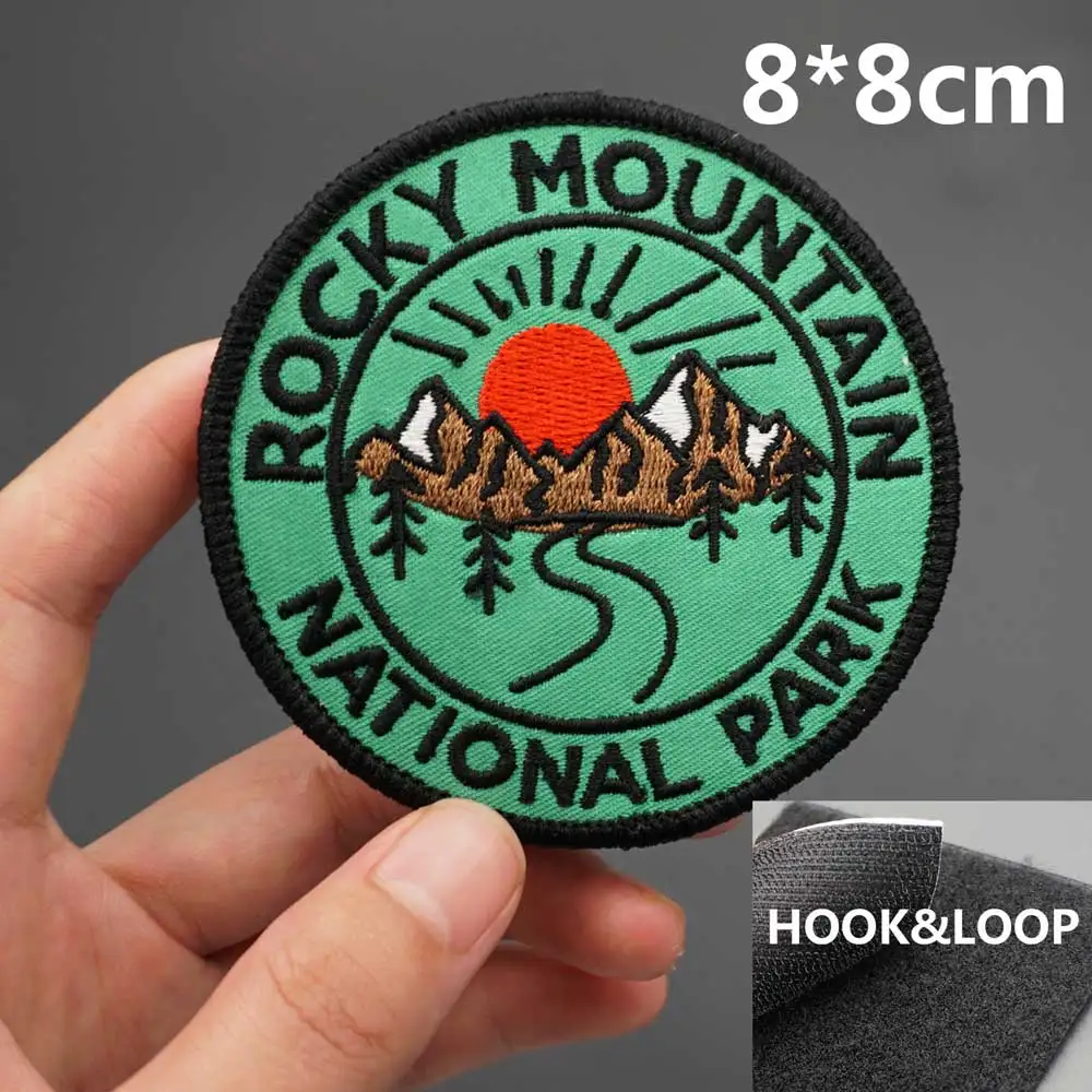 Wilderness Patches On Clothes Mountain Embroidery Patch Nature