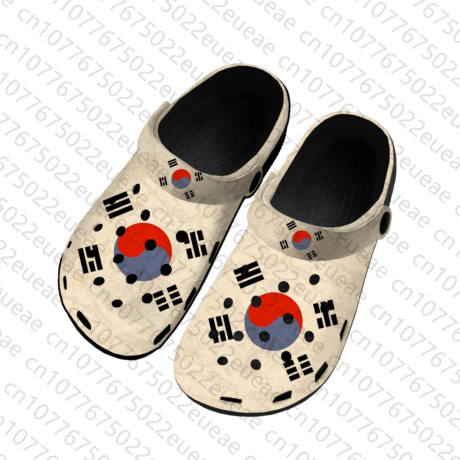 

Корейский флаг, домашние сабо, обувь для воды на заказ для мужчин и женщин, обувь для подростков, Южная Корея, дышащие пляжные тапочки с дырками